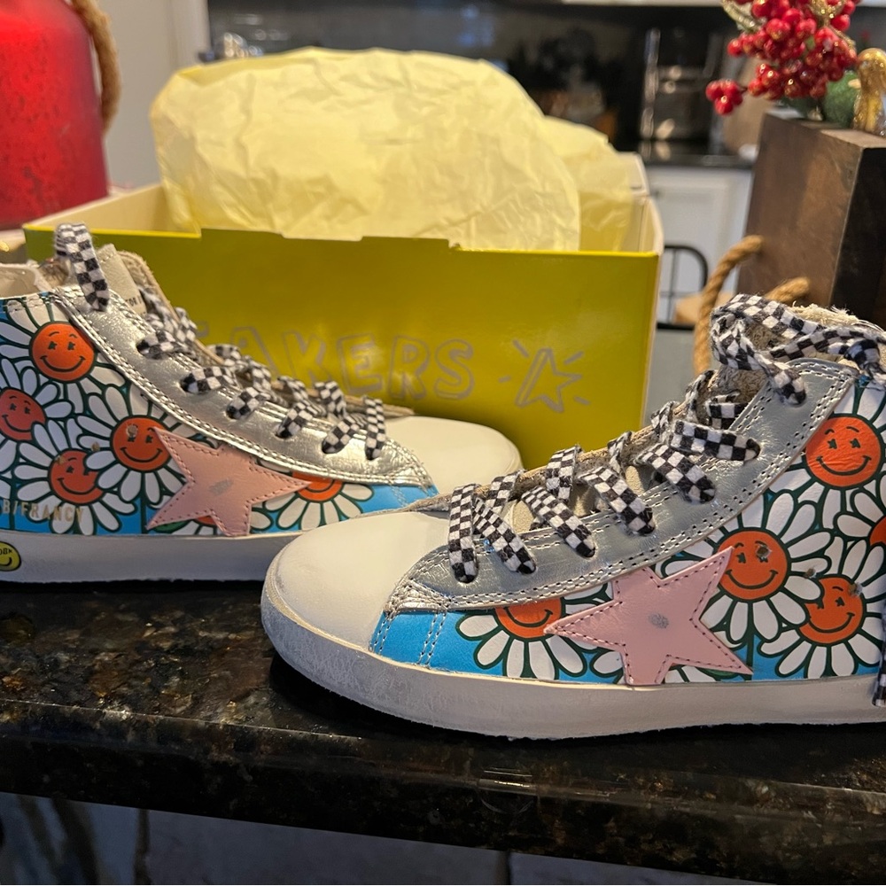 Golden Goose Kid Size 30 Multicolor/white/rose quartz